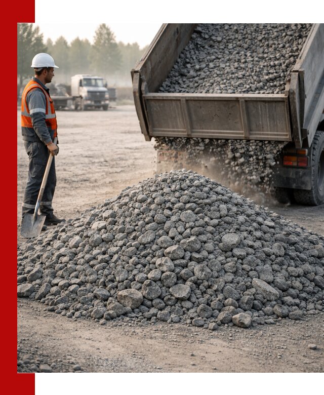 Гранитный щебень фракции 100–201 для строительства в Дзержинске