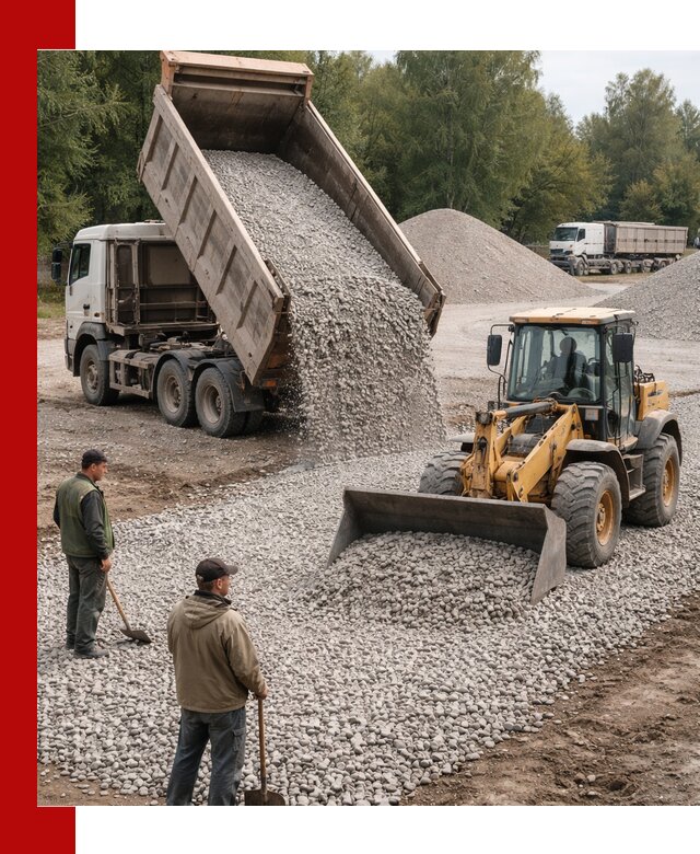 Купить гравийный щебень фракция 20-40 в Дзержинске с доставкой