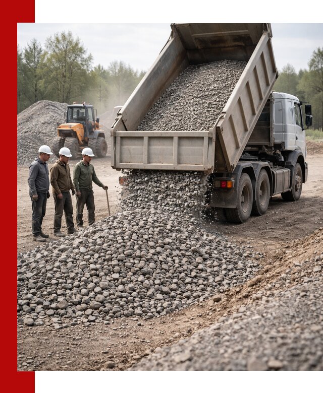 Доставка гравийного щебня фракции 70-120 в Дзержинске