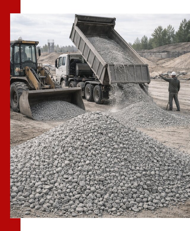 Доставка известнякового щебня фр. 5–20 в Дзержинске