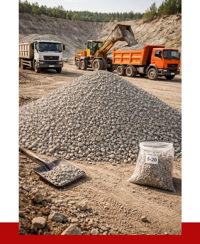Доломитовый щебень фр. 5-20 в Дзержинске от 4270 р. | ПРОНЕРУДДзр