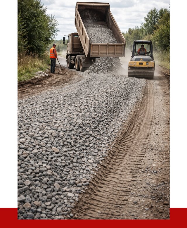 Щебень для отсыпки дороги в Дзержинске от 2745 р. ПРОНЕРУДДзр