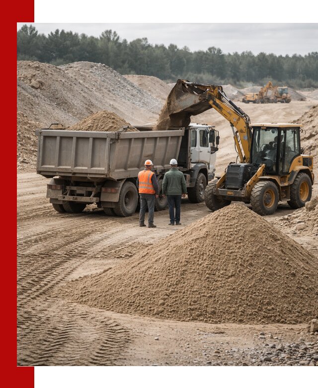 Карьерный среднезернистый песок с доставкой в Дзержинске