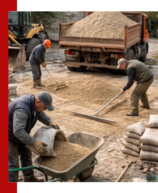 Поставка песка для стяжки в Дзержинске с быстрой доставкой