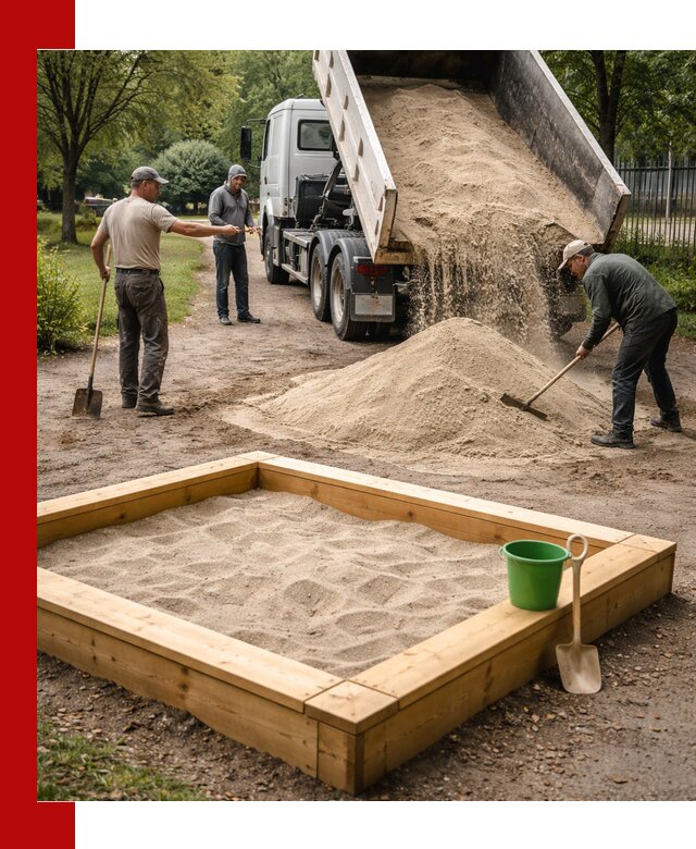 Песок для песочницы с доставкой в Дзержинске недорого и чистый