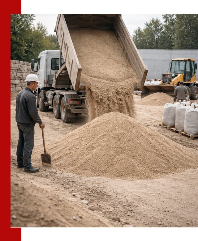 Кварцевый песок фракция 0–3 мм с доставкой в Дзержинске