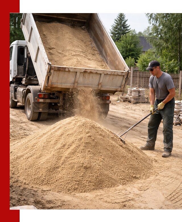 Доставка сухого песка самосвалами в Дзержинске