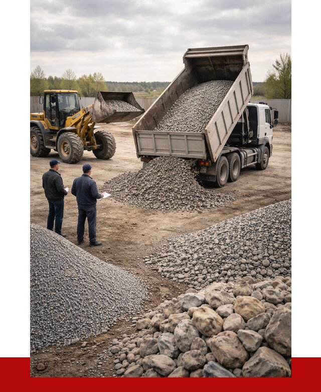 Гравий и камень с доставкой в Дзержинске от 4270 р. - ПРОНЕРУДДзр