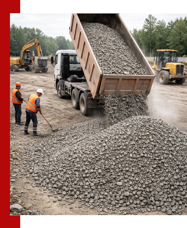 Доставка гравия фракции 40-70 в Дзержинске оптом и в розницу