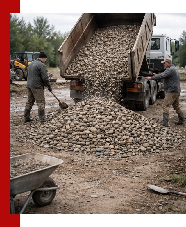 Доставка гальки речной оптом и в розницу в Дзержинске