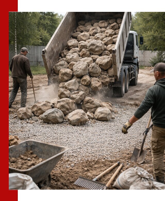 Доставка и укладка булыжника в Дзержинске