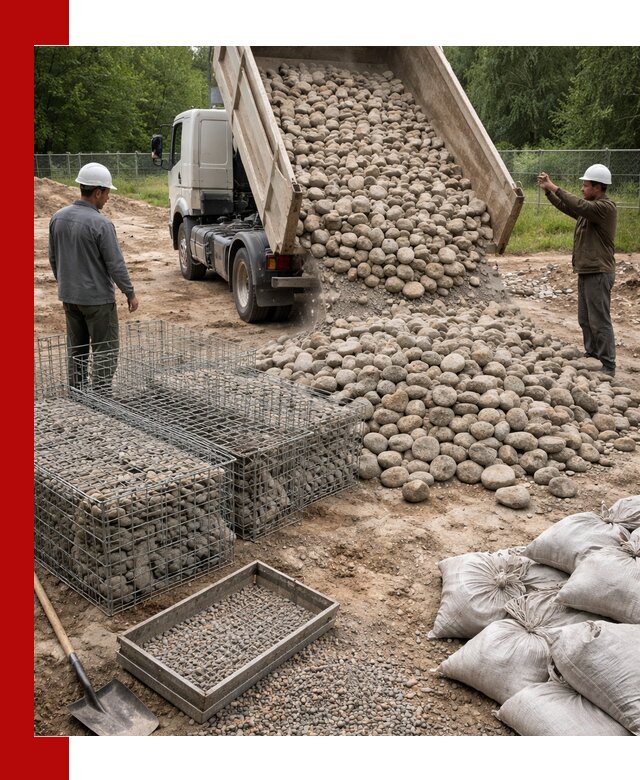 Камень для габионов фракция 70–151 в Дзержинске