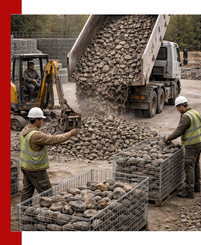 Камень для габионов фракция 100–201 в Дзержинске