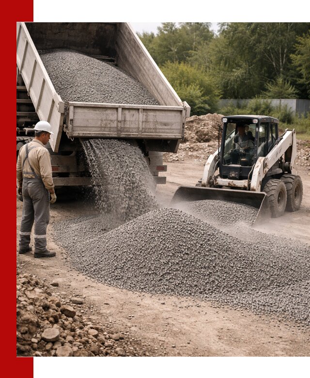 Доставка гравийного отсева 0-5 в Дзержинске оптом и в розницу