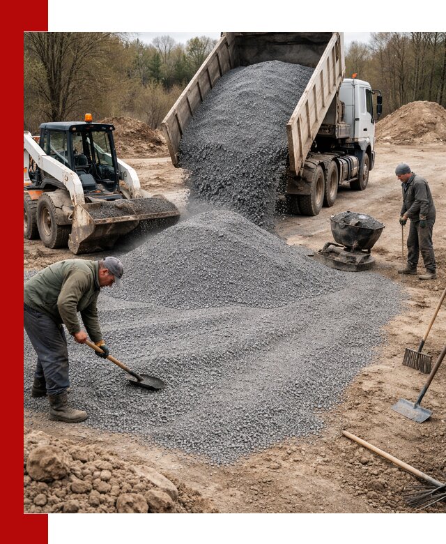 Отсев для подсыпки в Дзержинске — доставка и подсыпка на участок