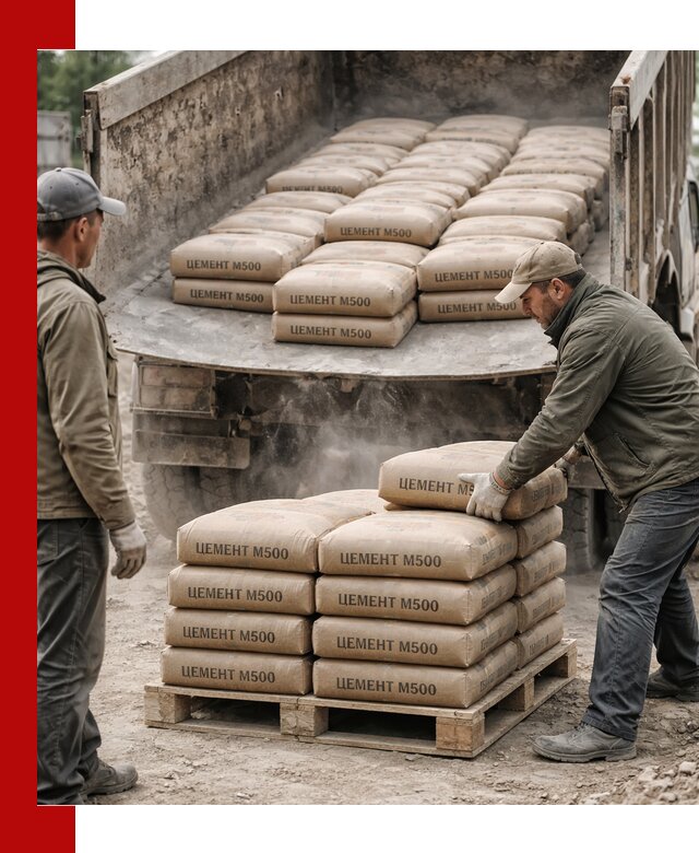Цемент М500 с доставкой самосвалом в Дзержинске