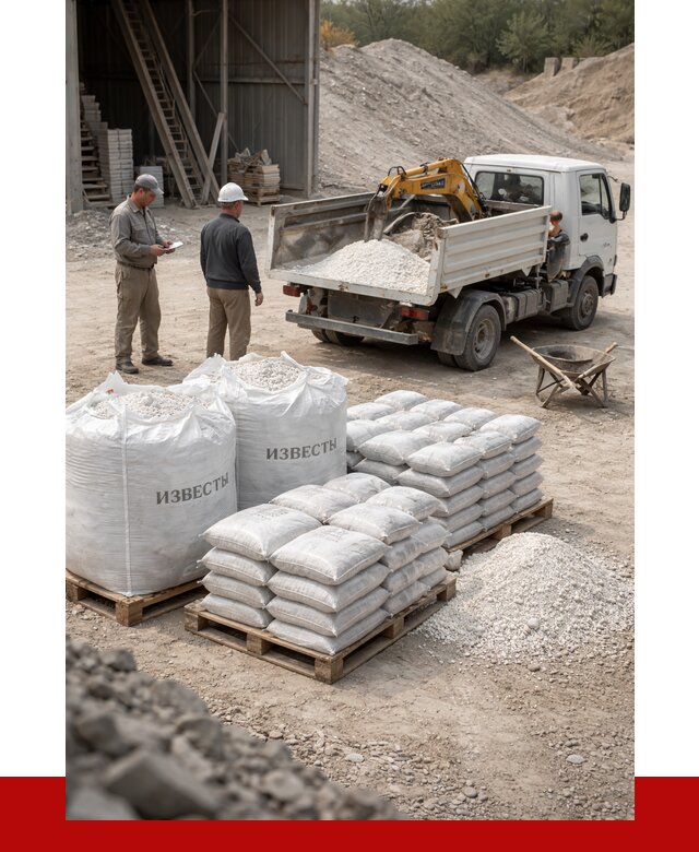 Известь строительная в Дзержинске с доставкой от 4270 р. | ПРОНЕРУДДзр