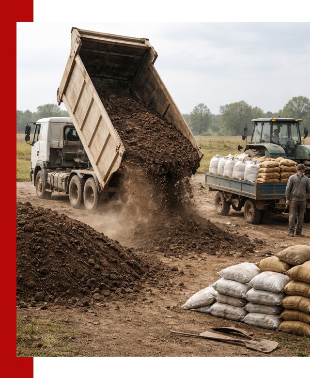 Доставка грунта и удобрений оптом в Дзержинске для сельхоз и строительства