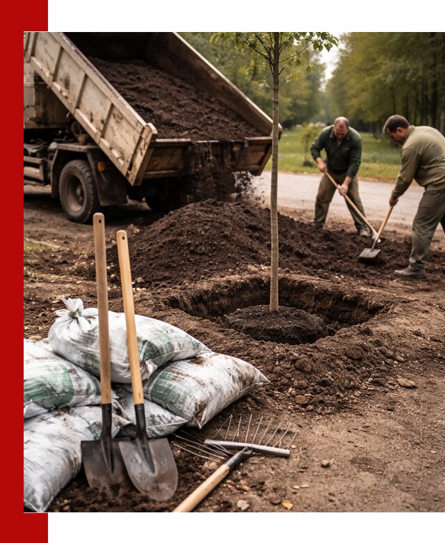 Грунт для посадки деревьев в Дзержинске — доставка и подготовка почвы
