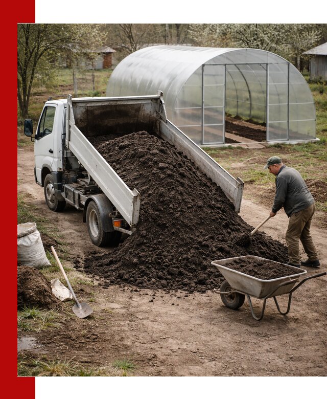 Чернозем для теплицы с доставкой в Дзержинске