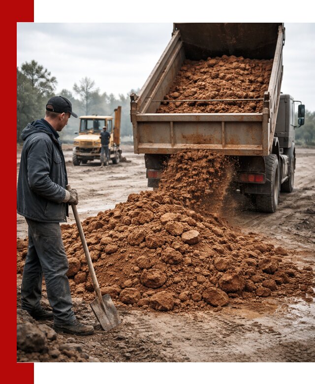 Глина для засыпки в Дзержинске с доставкой самосвалами