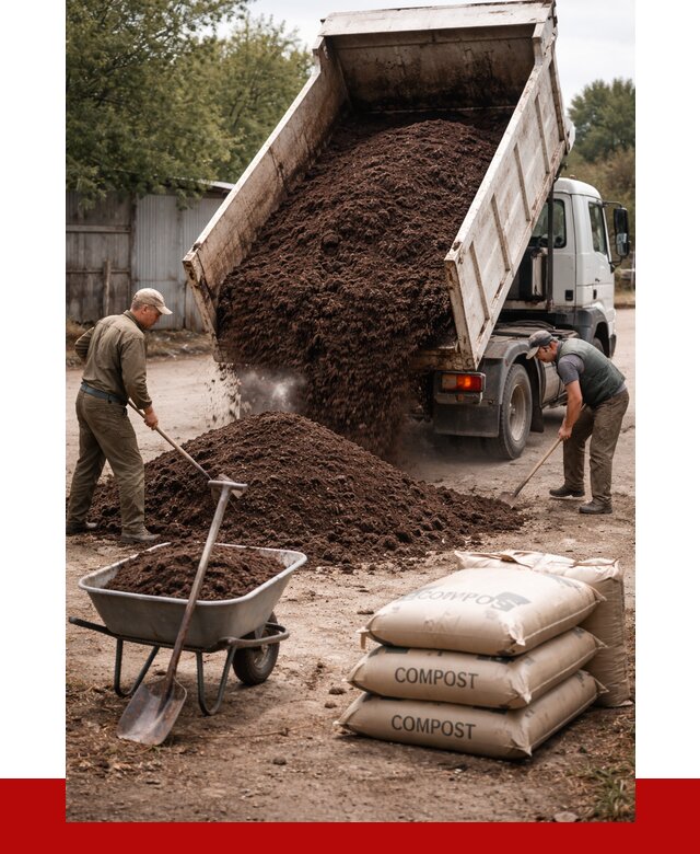 Купить компост в Дзержинске от 4270 р. за куб с доставкой | ПРОНЕРУДДзр