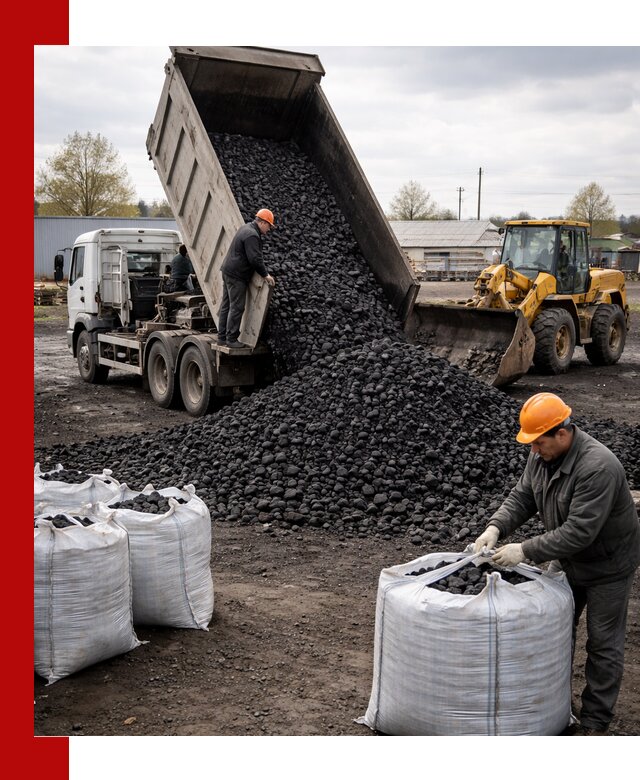 Доставка каменного угля в Дзержинске оптом и в розницу
