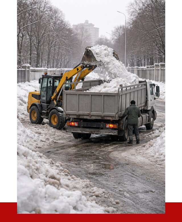 Вывоз снега с погрузкой в Дзержинске от 3558 р. ПРОНЕРУДДзр