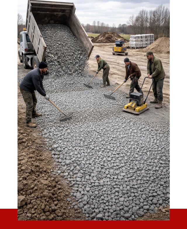Устройство щебеночной подушки в Дзержинске от 4575 р. ПРОНЕРУДДзр