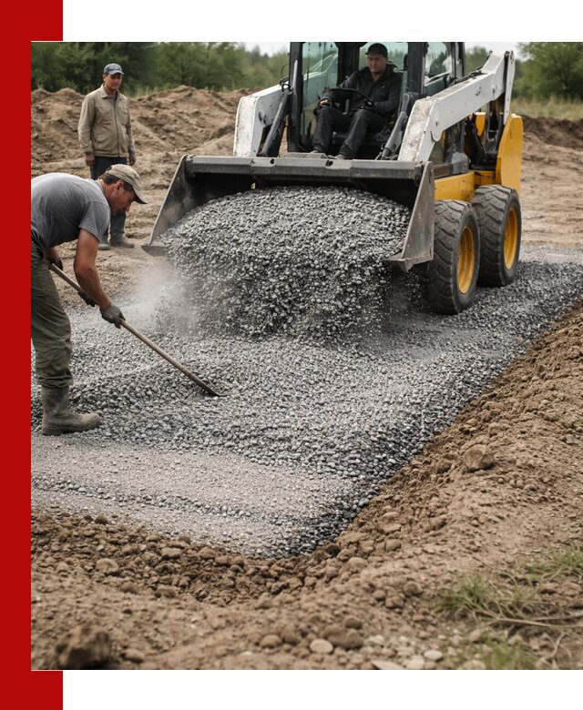 Устройство щебеночной подушки в Дзержинске для дорог и фундаментов